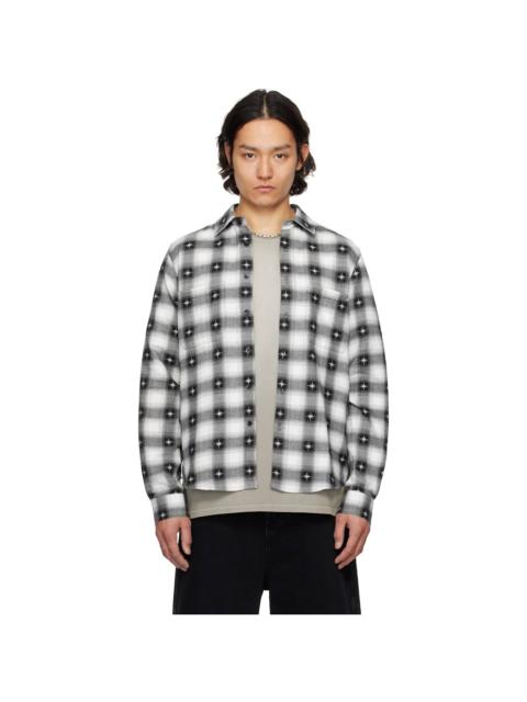AMIRI Black & White Starburst Flannel Shirt