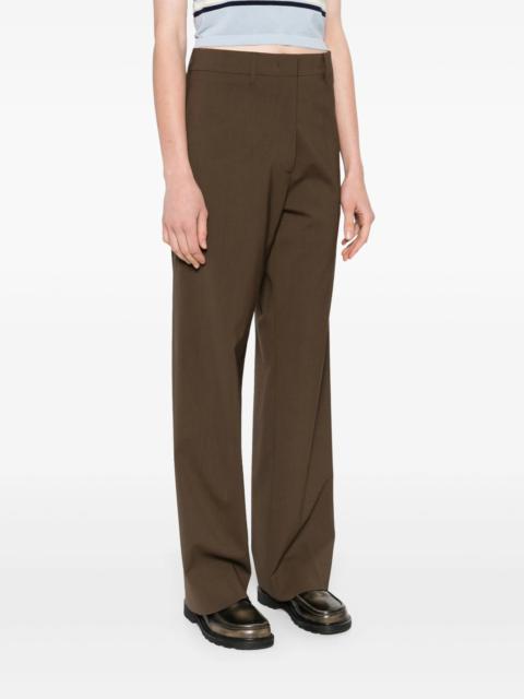 Miu Miu Miu Miu Wool-blend Straight-leg Trousers