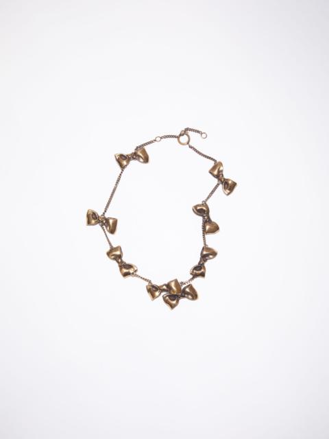 Acne Studios Multi bow necklace - Antique gold