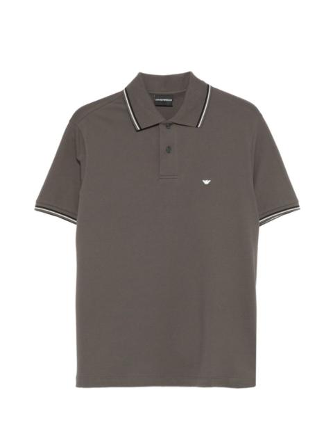 EMPORIO ARMANI stripe-trim polo shirt