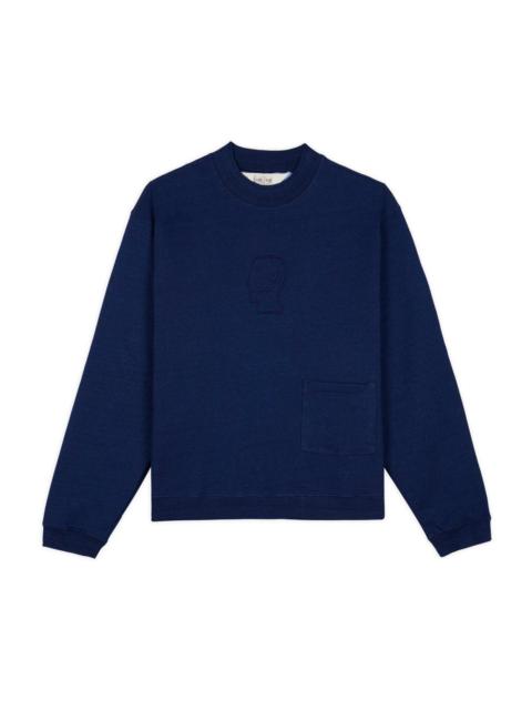 BRAIN DEAD Mockneck Sweatshirt - Indigo