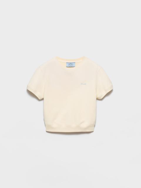 Prada Cotton fleece crew-neck T-shirt