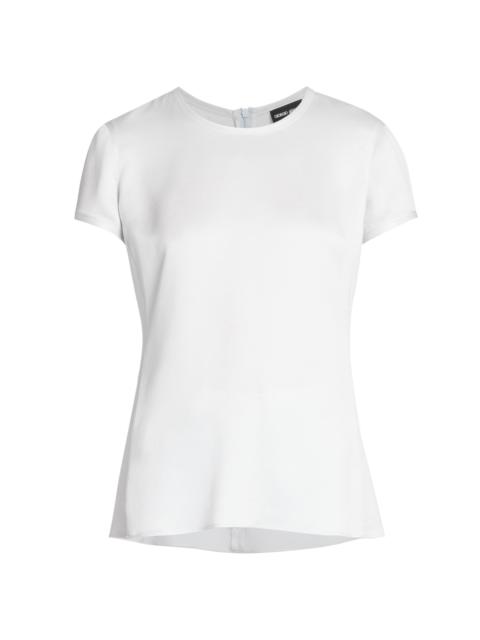 GIORGIO ARMANI Women's Silk Short-Sleeve Shirt - Ice