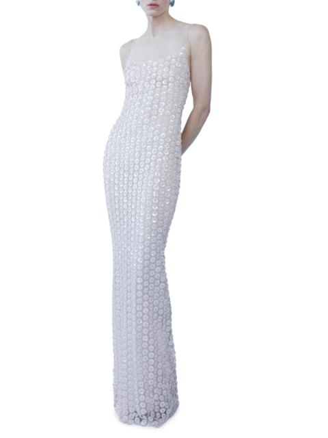 THE NEW ARRIVALS ILKYAZ OZEL Women's Isis Floral Sequined Slip Gown - Rose Fusion