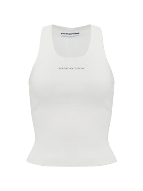 Alexander Wang jacquard logo racer tank