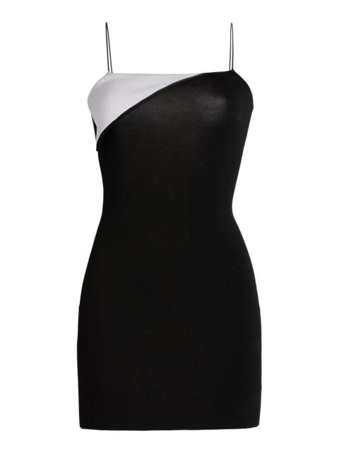JACQUEMUS Aro Asymmetric Fold-Over Mini Dress black