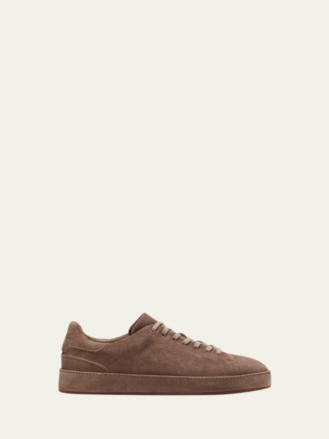 Loro Piana Men's Nuages Suede Low-Top Sneakers