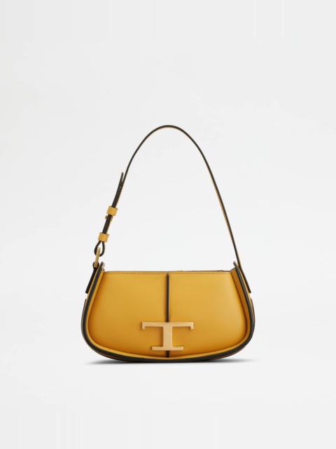 Tod's T TIMELESS SHOULDER BAG IN LEATHER MICRO - YELLOW