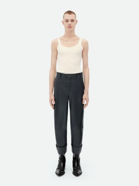 Bottega Veneta Lapelled Leather Trousers