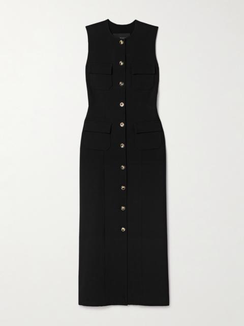 BRANDON MAXWELL The Corinne Wool-blend Crepe Midi Dress