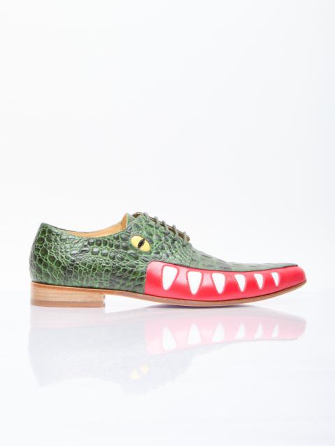 Walter Van Beirendonck Crocodile Lace-Up Shoes