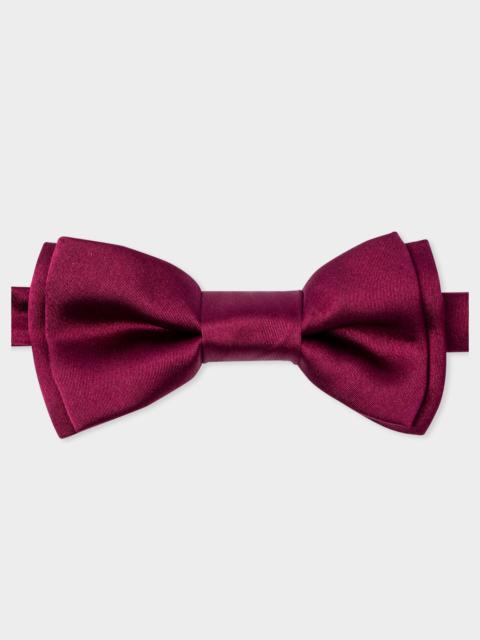 Dark Fuchsia Pre-Tied Silk Bow Tie