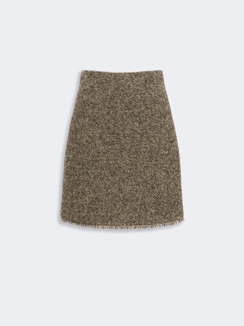 WEEKEND Max Mara ABETAIA Wool blend bouclé short skirt - BROWN