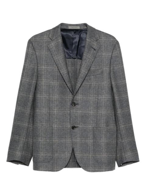CORNELIANI checked single-breasted blazer