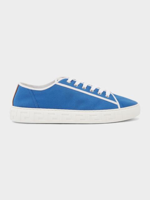 VERSACE JEANS COUTURE Men & apos;s Greca Canvas Sneakers