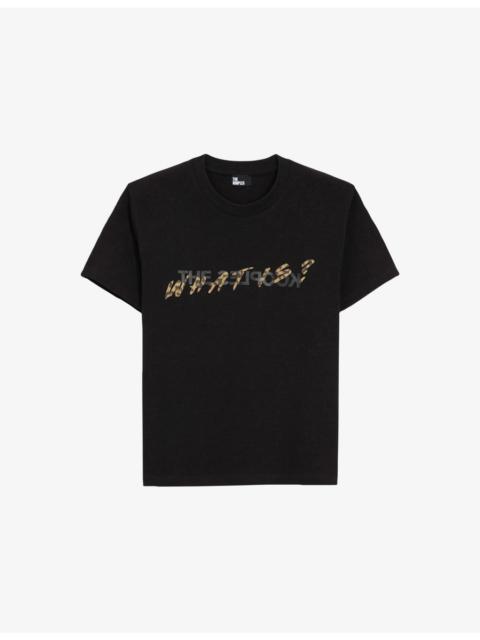 The Kooples Leopard-print logo-graphic cotton-jersey T-shirt