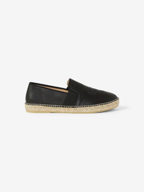 KENZO Elasticated leather Tiger espadrilles