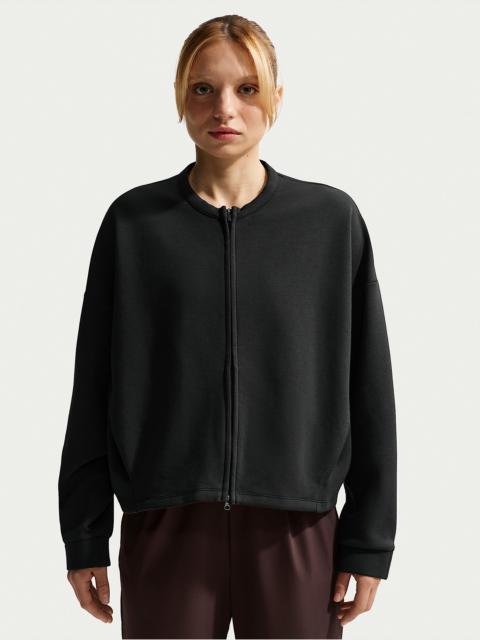 Nike 24.7 ImpossiblySoft Women's Dri-FIT Oversized Crew-Neck Full-Zip Top