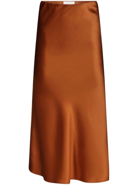 GALVAN Valletta satin midi skirt