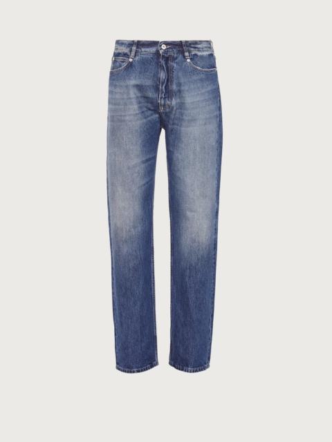 FERRAGAMO WASHED DENIM TROUSER