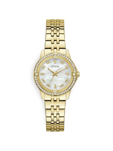 GUESS USA crystal stainless steel analogue 32 mm watch