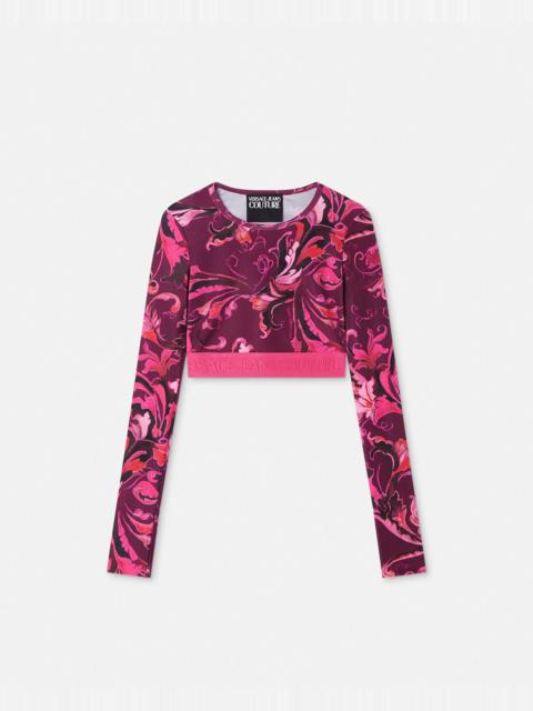 Porcelain Barocco Crop Top