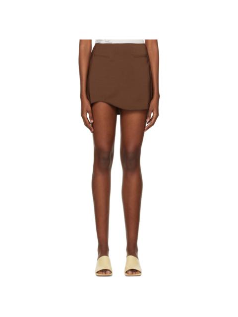 ANNA OCTOBER Brown Anais Miniskirt