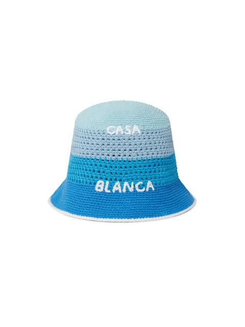 CASABLANCA Blue Gradient Crochet Hat