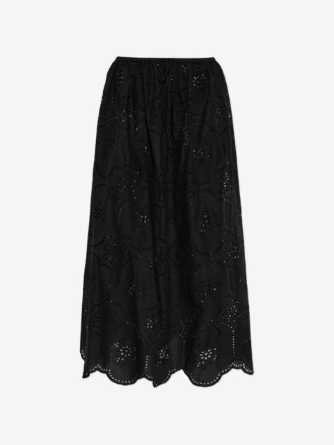 MATTEAU broderie anglaise midi skirt