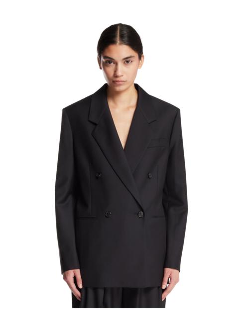 The Row Dark Blue Double-Breasted Wool Jacket