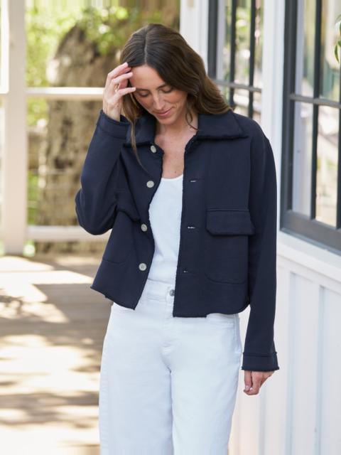 Frank & Eileen Cropped Sweatshirt Utility Jacket