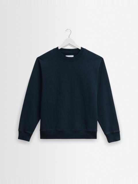 Wax London Sidney - Washed Navy Loopback Cotton Sweatshirt