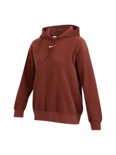 Nike (WMNS) AS W Nike Sportswear ESSNTL PLSH Hoodie BRONZE ECLIPSE DD5119-273