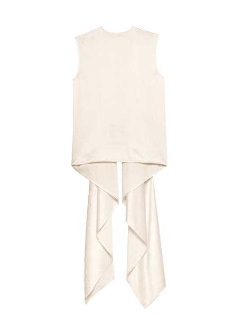 Helmut Lang Women's Draped Silk Charmeuse Scarf Top - Ivory