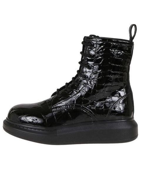 Alexander McQueen (WMNS) Alexander McQueen Crocodile Effect High Hybrid boots 'Black' 633922WHY201000