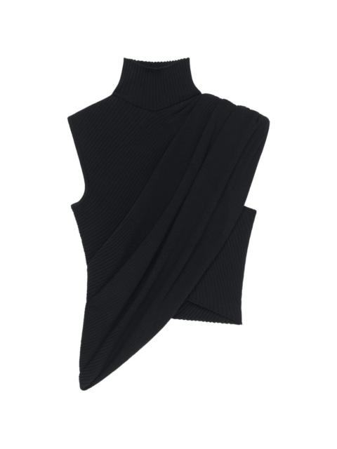 courrèges twist ribbed top