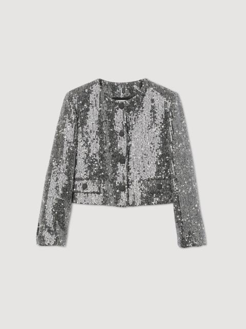 Sandro STRUCTURED CROPPED JACKET