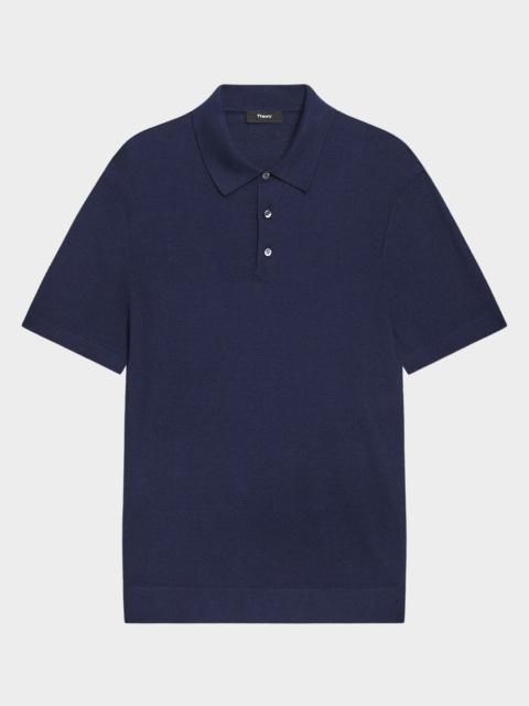 Theory Men's Silk-Cotton Polo Shirt