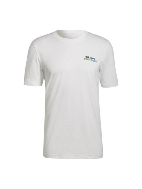adidas adidas originals Graphic Stoked Fish Flowers T-shirt 'White Multi-Color' HC7143