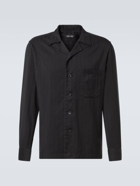 TOM FORD Striped cotton and silk shirt