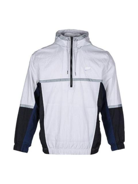 Nike Half-Zip Hooded Windproof Jacket 'Gray' CZ9963-097