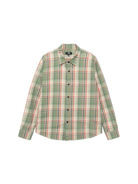 Stüssy Stussy Dan Washed Cotton Plaid Shirt Green