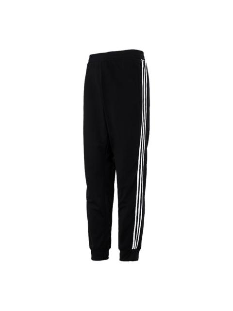 adidas Side Stripe Training Sports Bundle Feet Long Pants Black H31304