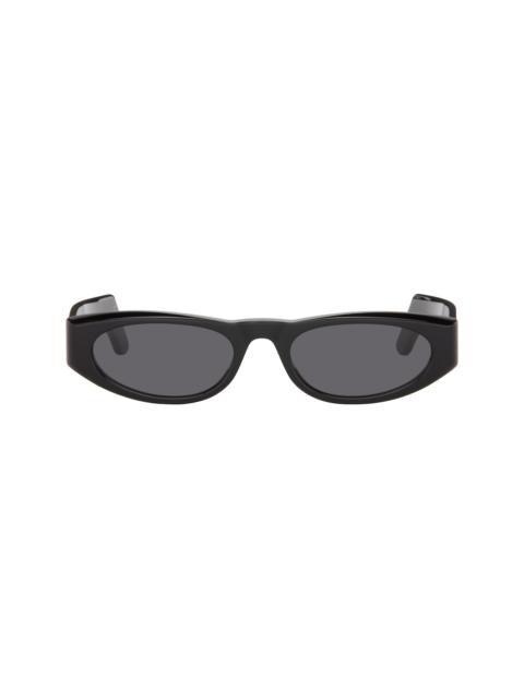 Valentino Black Geometric Acetate Sunglasses