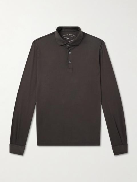 FEDELI Cotton-Jersey Polo Shirt