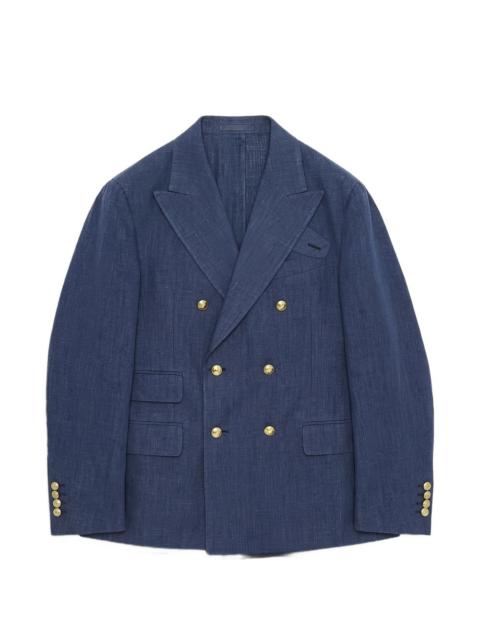 FORTELA Travel double-breasted peak-lapel blazer