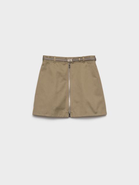 Prada Chino miniskirt with zipper