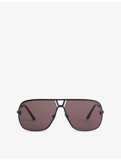 TOM FORD Vincent Pilot-Frame Acetate Sunglasses