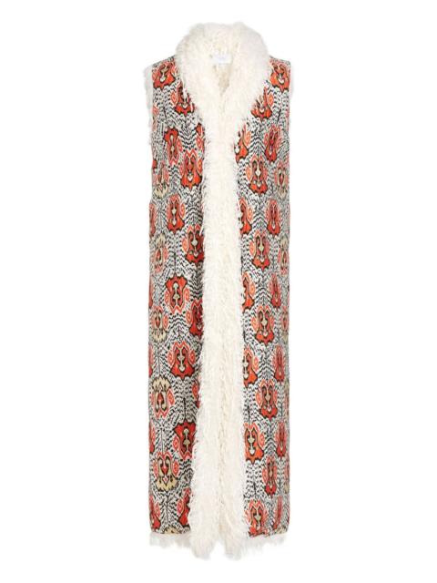 GIAMBATTISTA VALLI ikat-jacquard sleeveless coat