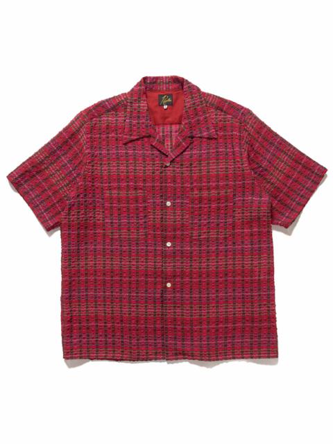 NEEDLES S/S One-Up Shirt - PE/R Chiffon Sucker Plaid Red